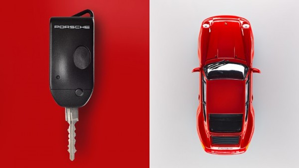 Porsche 993 Immobilizer Fob + Key Blade - Porsche Centre Downtown