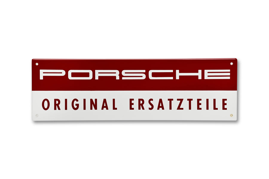 Porsche enamel sign – 'ORIGINAL SPARE PARTS'