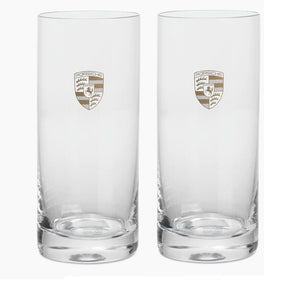 Set of two glasses with crest