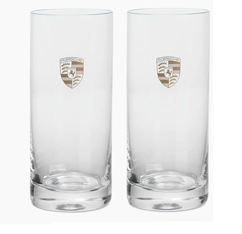 Set of two glasses with crest