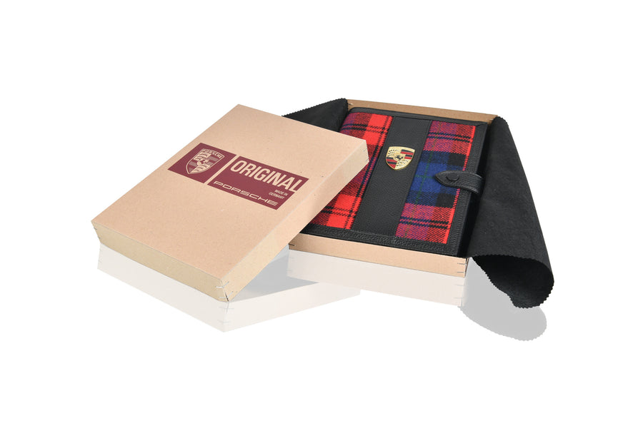 Document folder red tartan