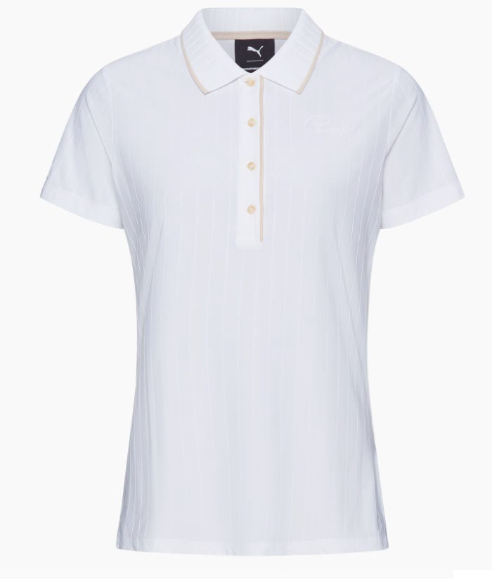 60Y 911 Targa –Women's Golf Polo Pinstripe puma white