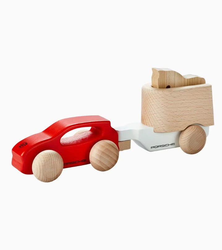 Cayenne wooden car with horse trailer