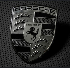 Gold Porsche Hood Crest Emblem - For 992, Macan, Panamera, Taycan - Replaces 99155921100