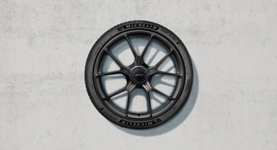 20/21-inch GT3 winter wheel-and-tire set painted in Black (satin-gloss)