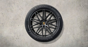 21-inch RS Spyder Design winter complete wheel set painted in anthracite gray