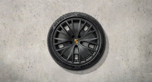 20-inch Taycan Turbo S Aero Design winter wheel-and-tire set, painted in Black (Satin Gloss)