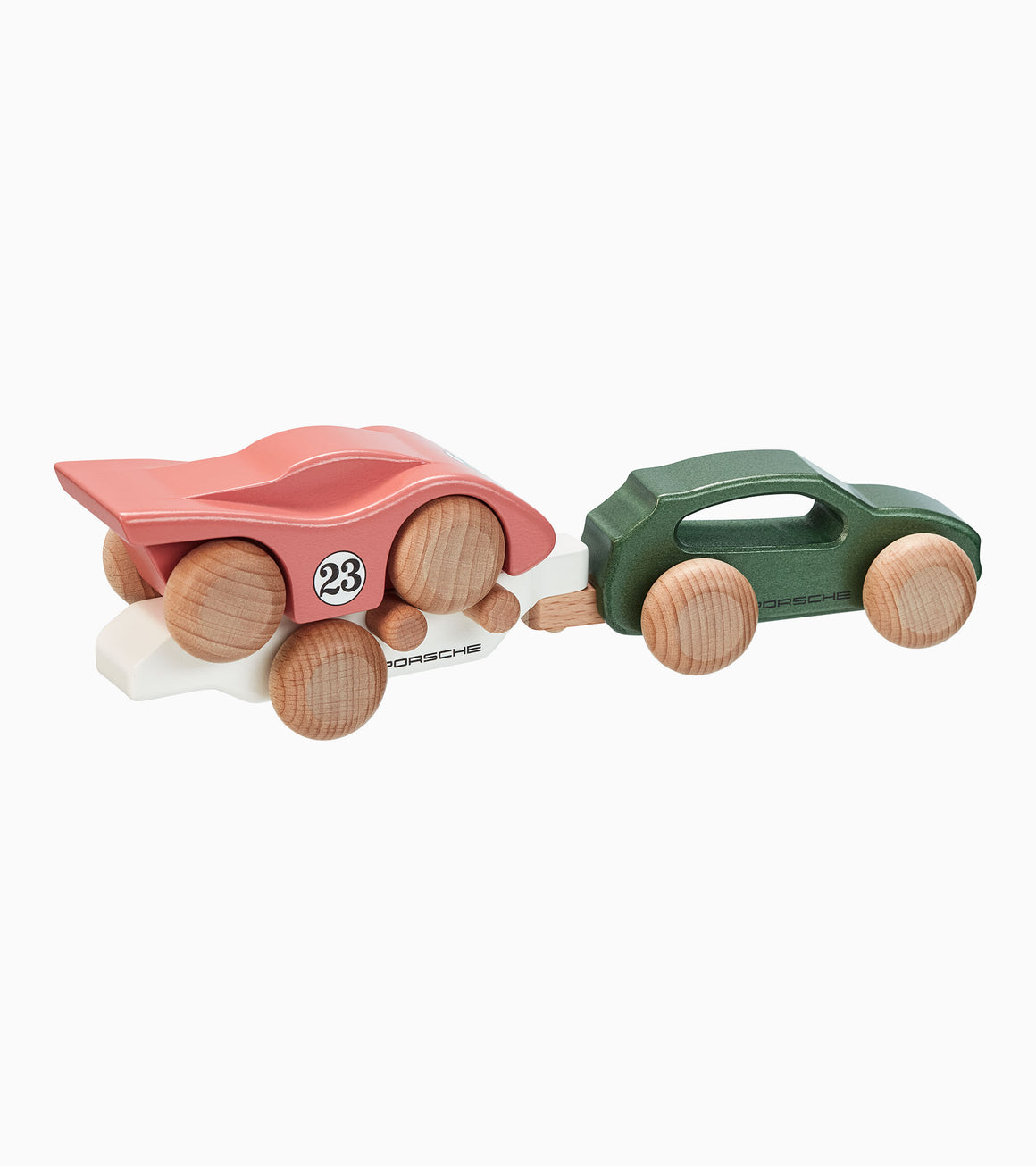 Macan wooden toy green & pink