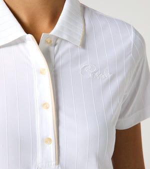 60Y 911 Targa –Women's Golf Polo Pinstripe puma white