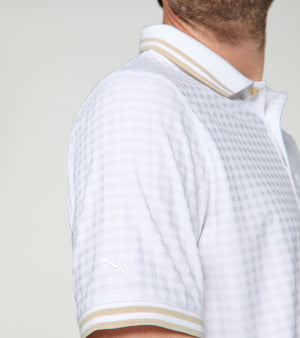60Y 911 Targa –Men's Golf Polo Pepita puma white