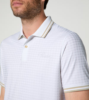 60Y 911 Targa –Men's Golf Polo Pepita puma white