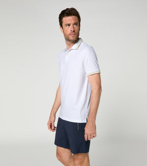 60Y 911 Targa –Men's Golf Polo Pepita puma white