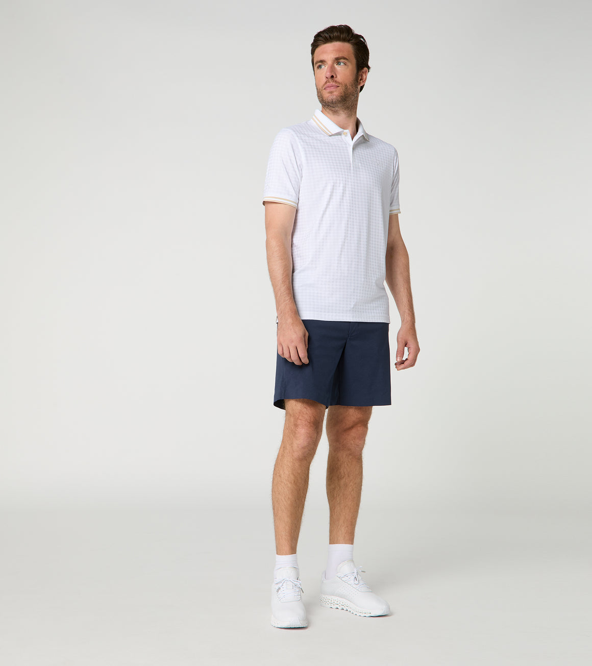 60Y 911 Targa –Men's Golf Polo Pepita puma white