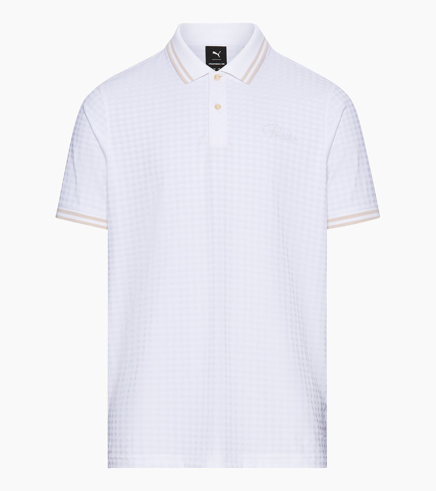 60Y 911 Targa –Men's Golf Polo Pepita puma white