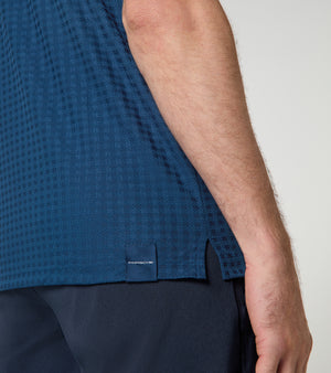 60Y 911 Targa –Men's Golf Polo Pepita royal