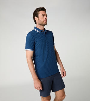 60Y 911 Targa –Men's Golf Polo Pepita royal