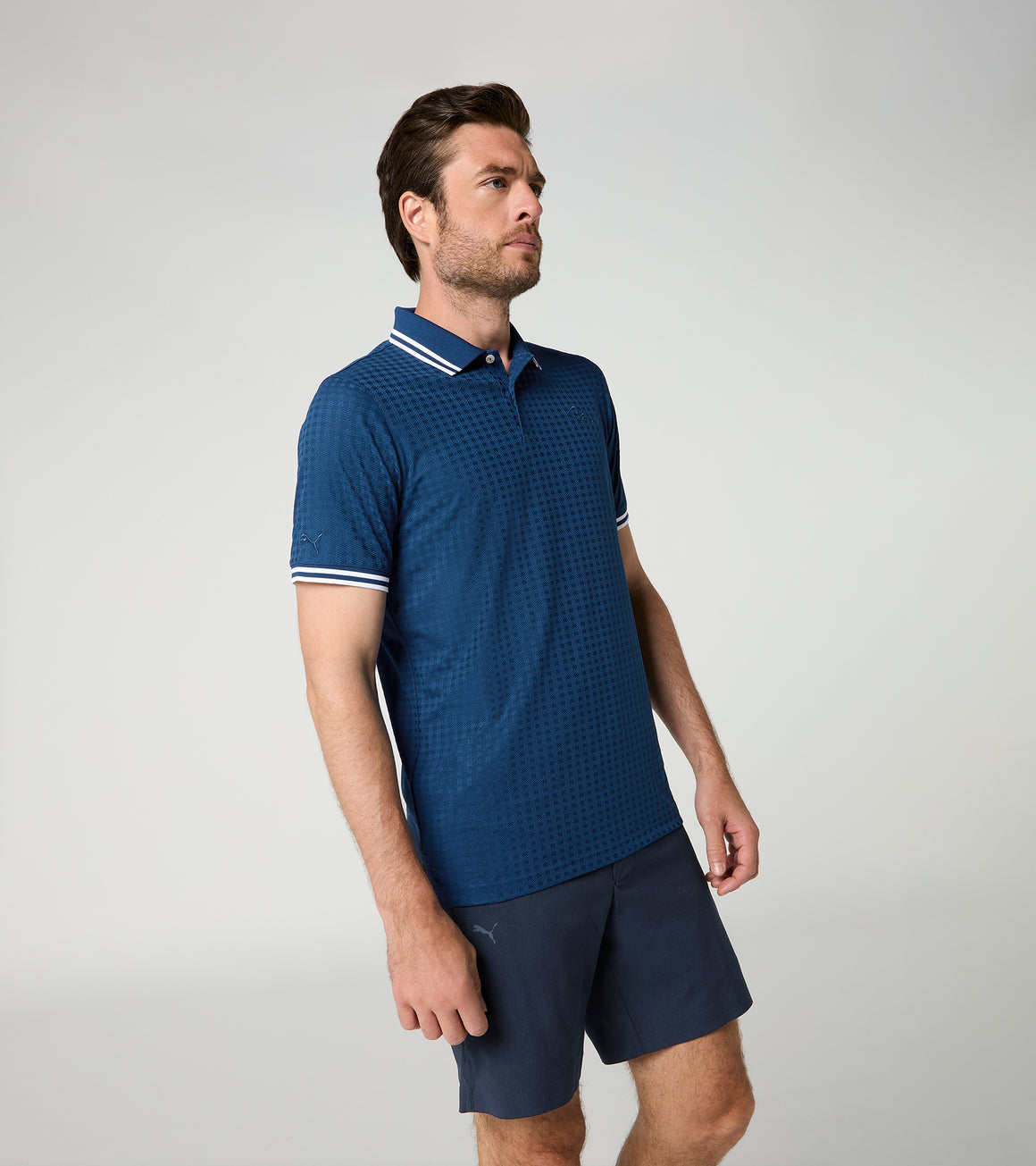 60Y 911 Targa –Men's Golf Polo Pepita royal