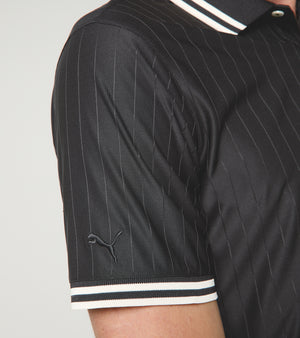 60Y 911 Targa –Men's Golf Polo Pinstripe black