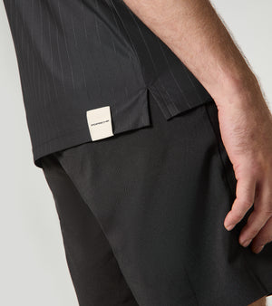 60Y 911 Targa –Men's Golf Polo Pinstripe black