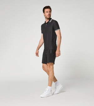 60Y 911 Targa –Men's Golf Polo Pinstripe black