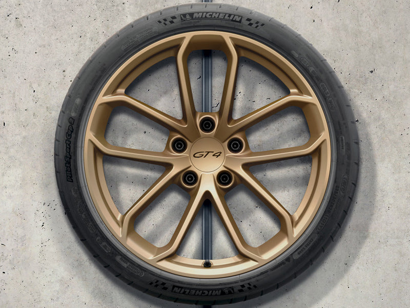 Gt4 Rims Aurum Satin Matte GT4 Wheels (ONLY) - Porsche Centre Downtown Toronto