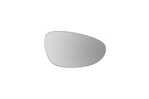 Mirror glass, planar, for electronically adjustable heated exterior mirrors