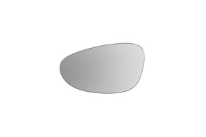 Mirror glass, planar, for electronically adjustable heated exterior mirrors