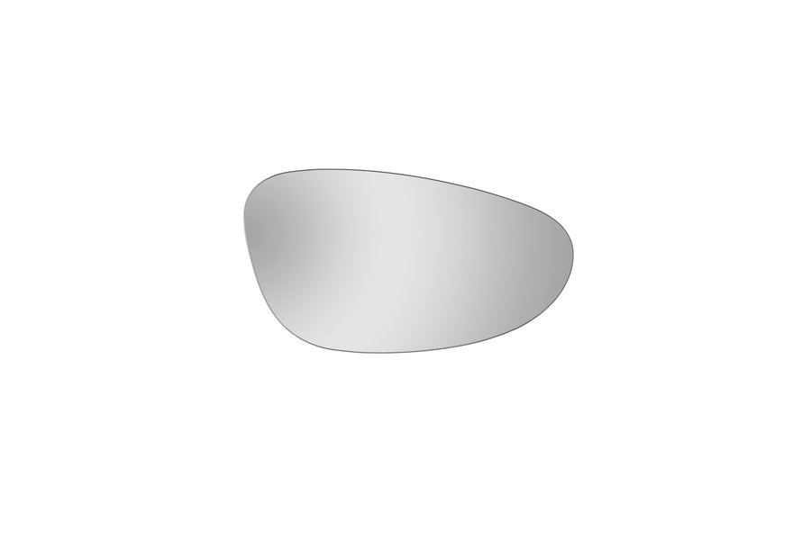 Mirror glass, convex, for electronically adjustable heated exterior mirrors