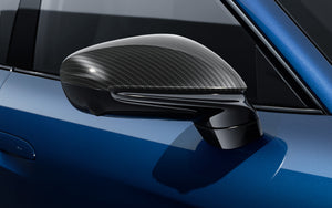 Exterior mirror upper trims made from Carbon