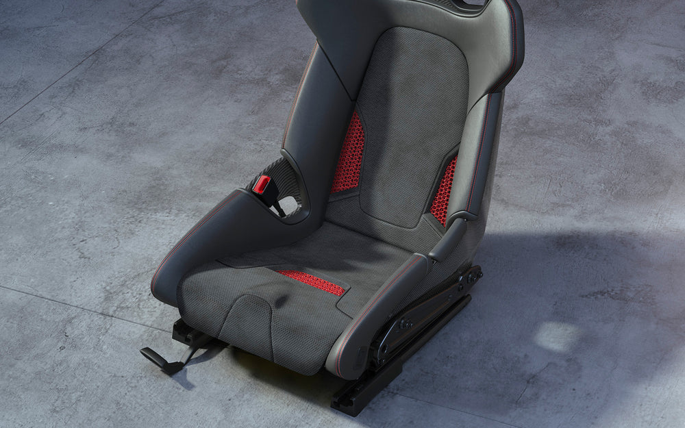 3D-printed body form full bucket seat - Porsche Centre Downtown Toronto