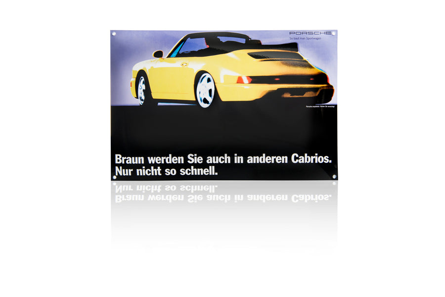 Porsche Classic enamel sign – 964 Cabrio