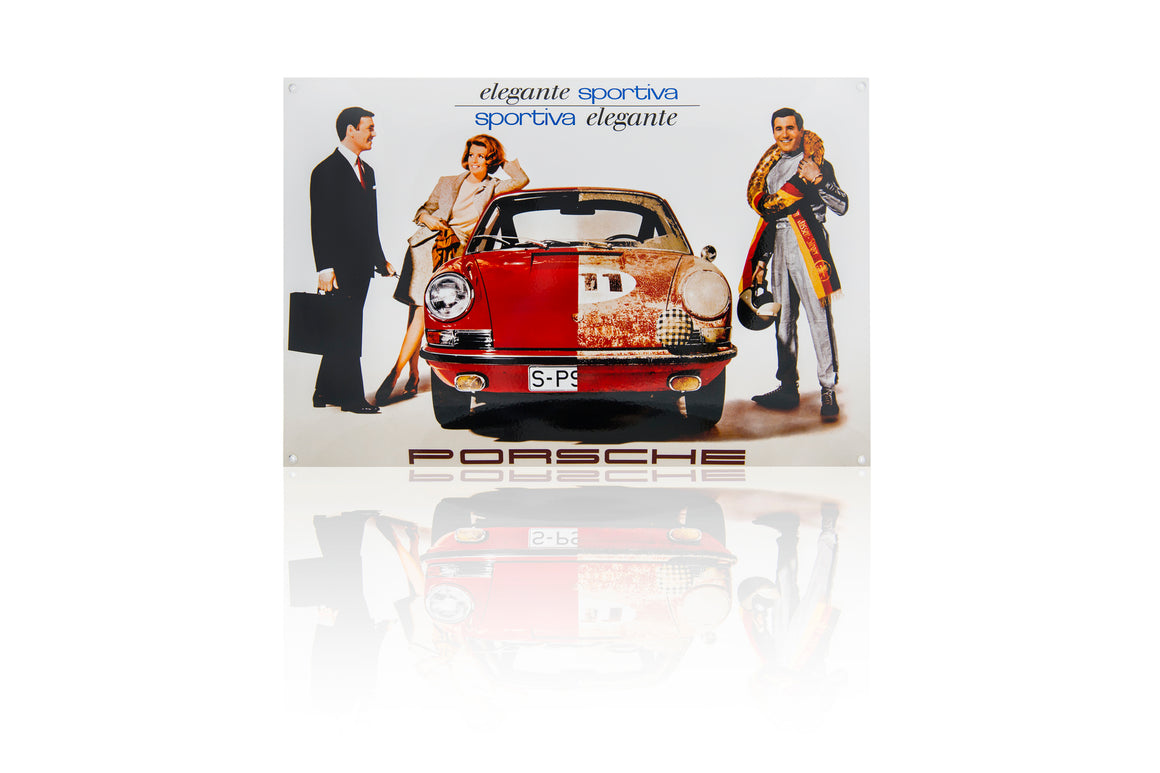 Porsche Classic enamel sign – “Elegante sportiva”