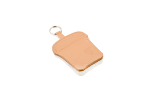 Leather key pouch, Cashmere Beige