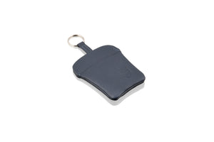 Leather key pouch, Marine Blue