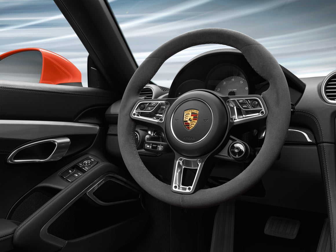 GT sports steering wheel in Alcantara®, including multifunction and steering wheel heating