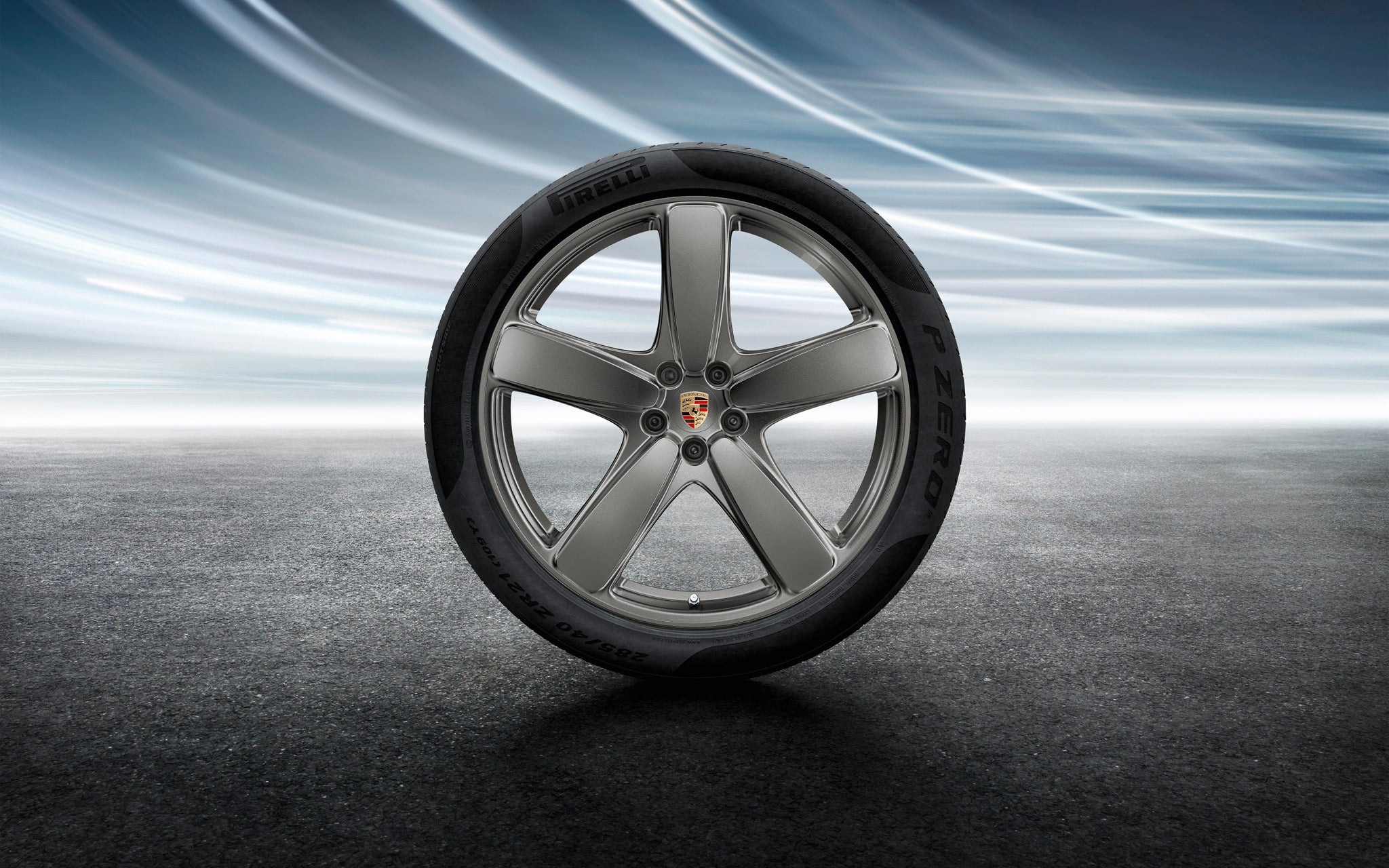 21-inch Sport Classic summer wheel-and-tire set, painted in Platinum (satin-gloss)