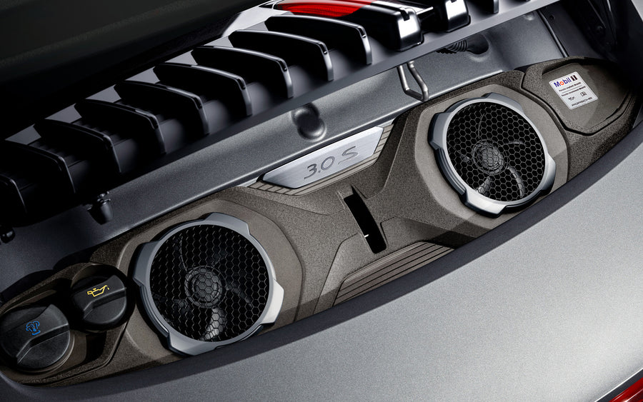 Engine compartment cover painted Titanium Grey