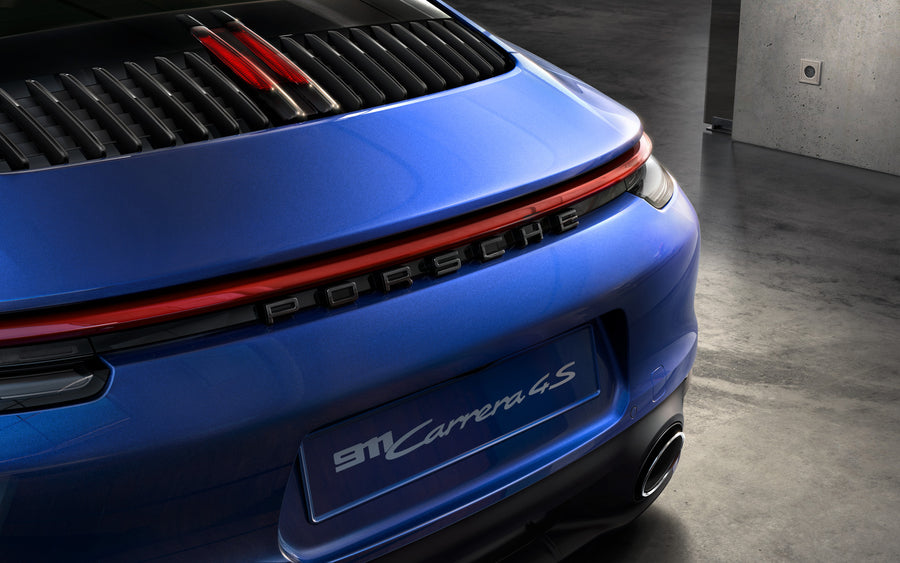 Painted "PORSCHE" logo