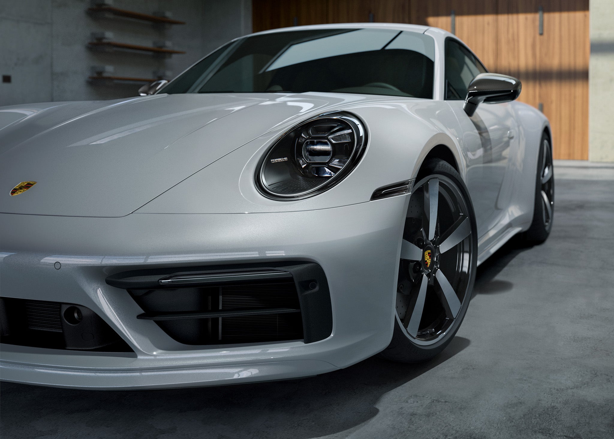 Multiple Matrix Beam LED main headlights with matrix beam, black, including Porsche Dynamic ...