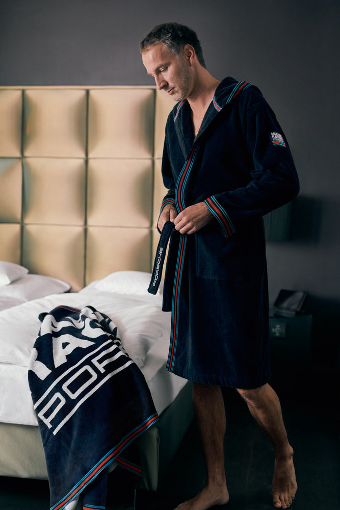 Porsche Martini Racing Bathrobe, Unisex, Dark Blue Porsche Centre