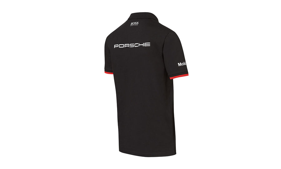 Men's Black Replica, Polo-Shirt Motorsports Collection