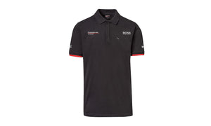 Men's Black Replica, Polo-Shirt Motorsports Collection