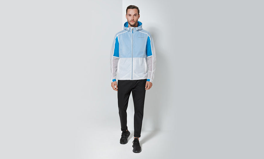Taycan Collection, Unisex Ultra Light White / Blue Jacket